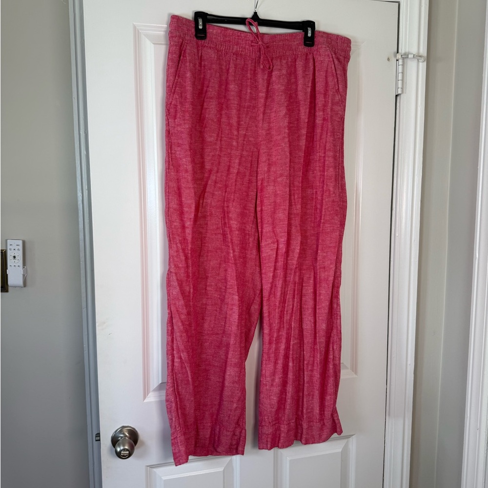 Red Linen Pants